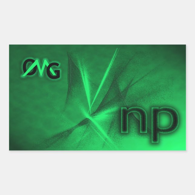 OMG! ni Rechteckiger Aufkleber (Vorderseite)