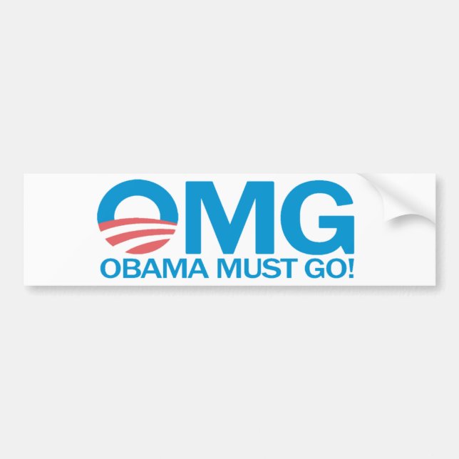 OMG Obama muss gehen! Autoaufkleber (Vorne)