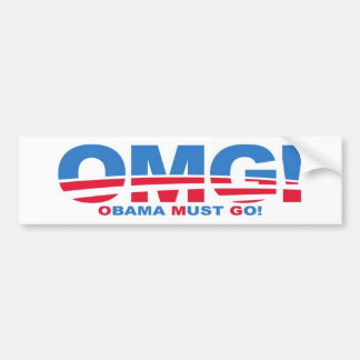 OMG: Obama muss gehen! Autoaufkleber