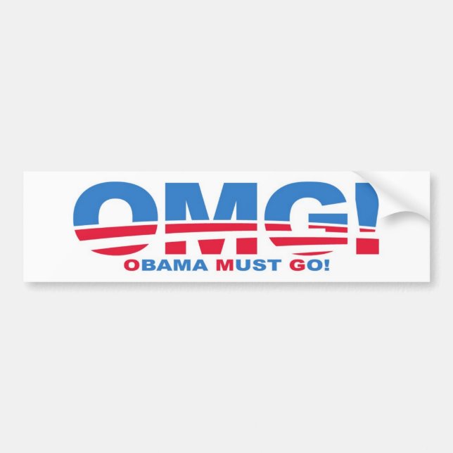 OMG: Obama muss gehen! Autoaufkleber (Vorne)