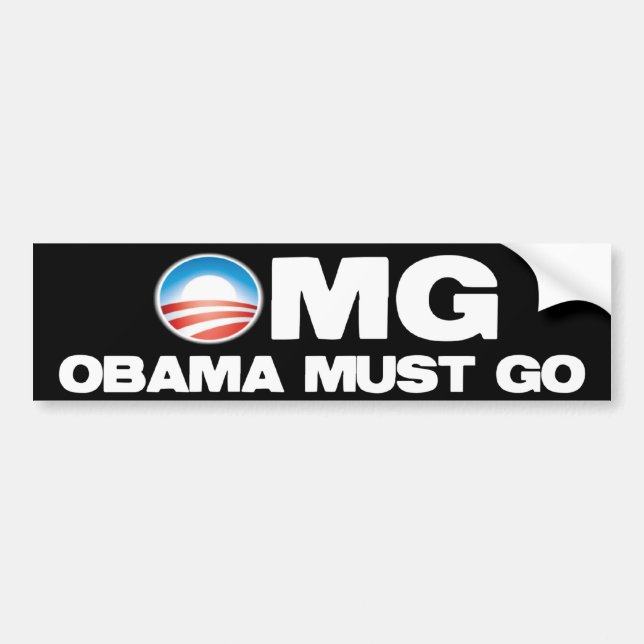 OMG - Obama muss gehen Autoaufkleber (Vorne)