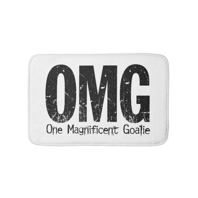 OMG: One Magnificent Goalie (Hockey) Badematte (Vorderseite)