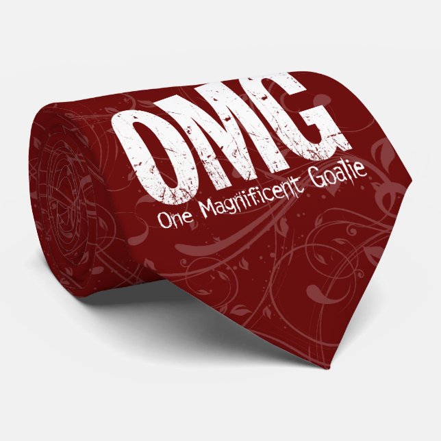 OMG: One Magnificent Goalie (Hockey) Krawatte (Gerollt)