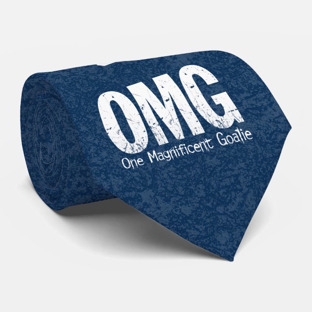 OMG: One Magnificent Goalie (Hockey) Krawatte (Gerollt)