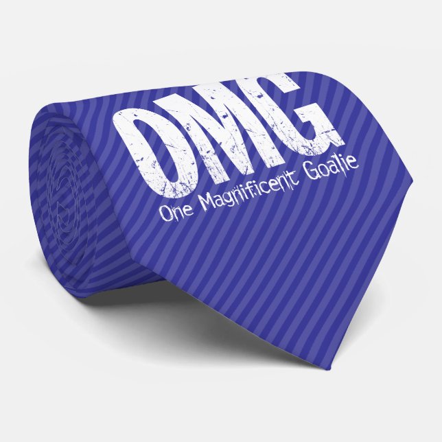 OMG: One Magnificent Goalie (Hockey) Krawatte (Gerollt)