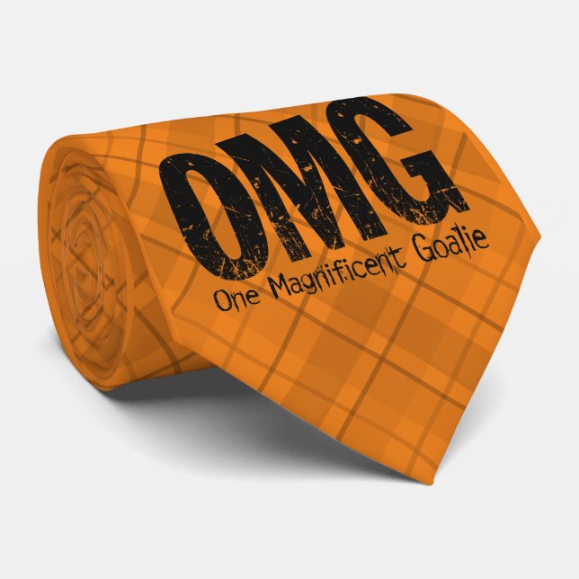 OMG: One Magnificent Goalie (Hockey) Neck Tie Krawatte (Gerollt)