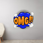 OMG Pop Art Blue Gold Orange Steam 50" Wandaufkleber<br><div class="desc">OB! Pop Art Decal - - Ändern Sie die Größe dieser Aufkleber, indem Sie die Decal Sheet (Decal-Blatt) in 4 Größen - von 12" x 12" auf 36" x 36" ändern - Diese sind auf einem transparenten Hintergrund gedruckt, können aber bei Bedarf in einen halbtransparenten oder weißen Hintergrund wechseln -...</div>