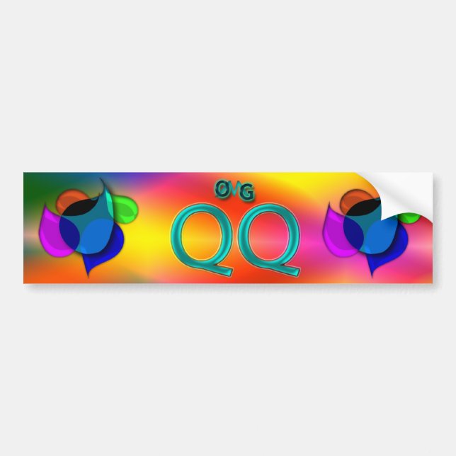 OMG! qq Autoaufkleber (Vorne)