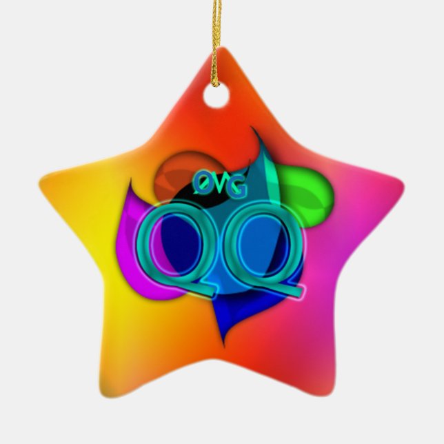 OMG! qq Keramik Ornament (Vorne)