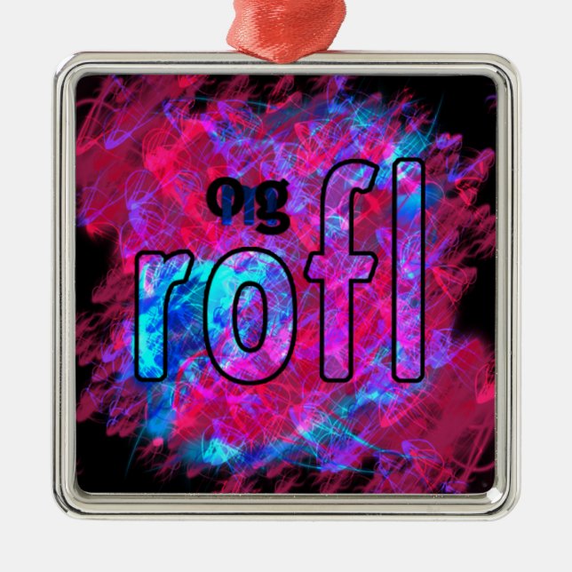 OMG! rofl Silbernes Ornament (Vorne)