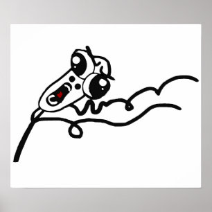 OMG RUN Rage Face Comic Meme Poster