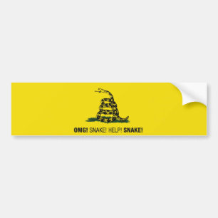 OMG! Schlange! Hilfe! Schlange! Autoaufkleber