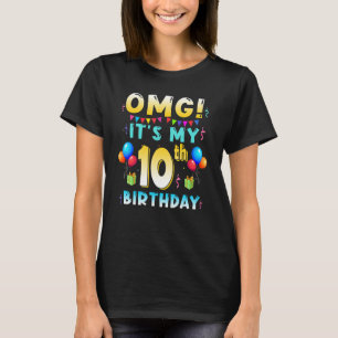 OMG sein 10. Geburtstag 10 Jahre altes Party B T-Shirt