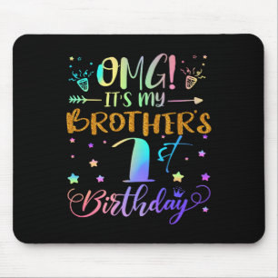 Omg seine Brüder 1. Geburtstag Süße 1 Jahre alt Mousepad