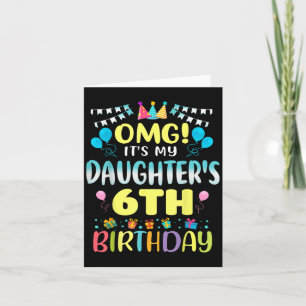 Omg seine Töchter 6. Geburtstag süß 6 Jahre eim Karte