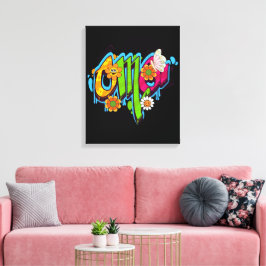 OMG Typogrraphie Leinwanddruck