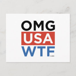 OMG USA WTF POSTKARTE