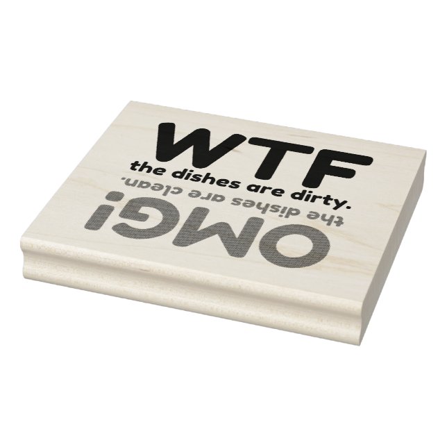 OMG WTF-GESCHIRR GUMMISTEMPEL (Stempel)