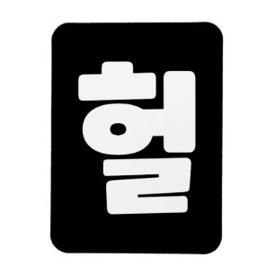 OMG/WTF Heft 헐 Text Slang Hangul Sprache Magnet
