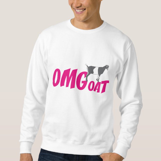 OMGoat LaMancha Goat the Goat Lovers OMG in Pink Sweatshirt (Vorderseite)