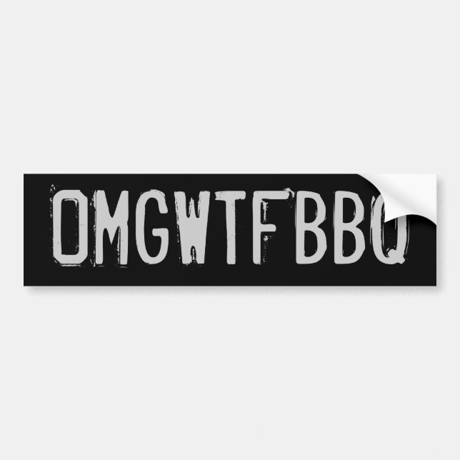 OMGWTFBBQ AUTOAUFKLEBER (Vorne)