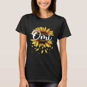Omi mit gelben blühenden blühenden grafischen Mütt T-Shirt