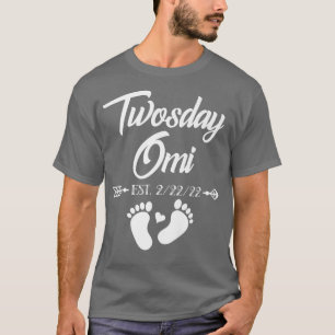 Omi Oma Est 22222 Neue Baby Dusche Anno T-Shirt