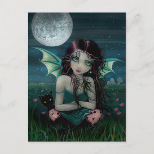 Ominous Sweet Vampire Fairy Postcard Postkarte