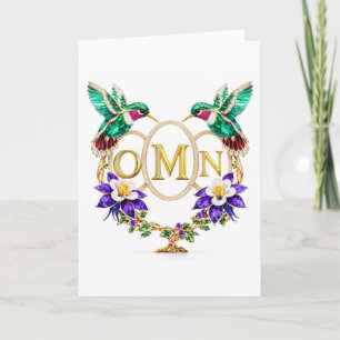 OMN Hummingbird Individuelle Buchstaben Braut Hoch Einladung