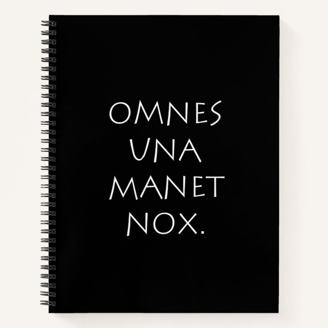 Omnes Una Manet Nox Notizbuch (Vorderseite)