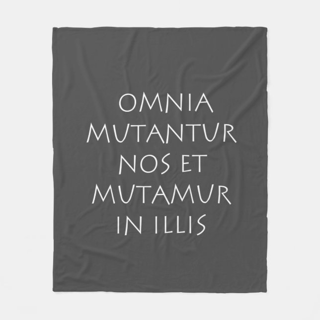 Omnia mutantur nos et mutamur in illis fleecedecke (Vorderseite)