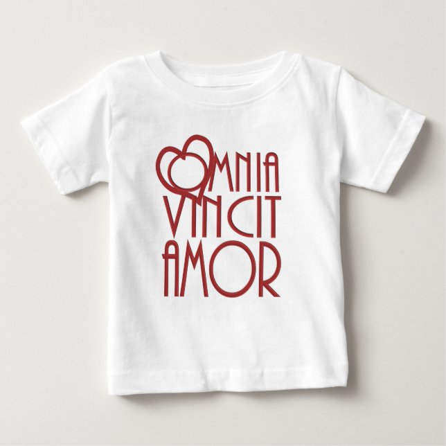 Omnia Vincit Amor Liebe erobert alle Baby T-shirt (Vorderseite)