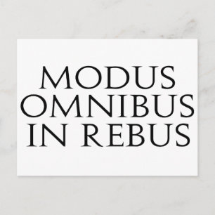 Omnibus-Modus in Rebus Postkarte