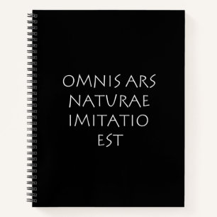 Omnis ars naturae imitatiatio est notizbuch
