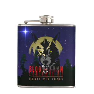 Omnis vir Lupus   Vinyl Wrapped Flask Flachmann