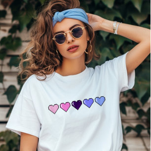 Omnisexual Flag Pixel Herz T-Shirt