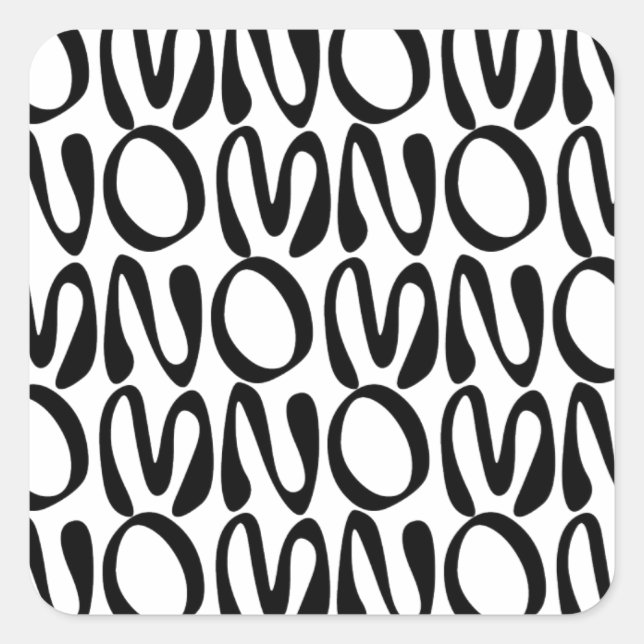 OMNOMNOM 1 QUADRATISCHER AUFKLEBER (Vorderseite)