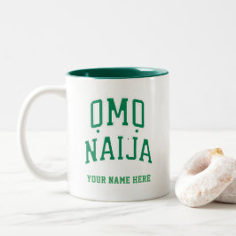 Omo-Naija — Personalisierter Nigerianer Zweifarbige Tasse