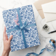 Omphalodes Blue Floral Wrapping Paper