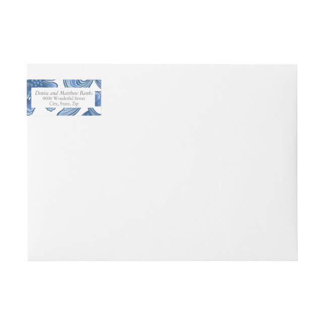 Omphalodes Blue & Skydiver Blue Address Label (Vorderseite)