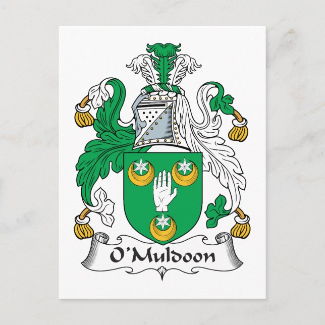 O'Muldoon Familienwappen Postkarte (Vorderseite)
