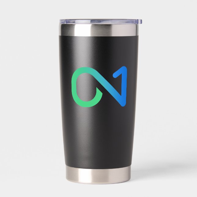 ON1-Logo (Blue Green) Thermobecher (Links)