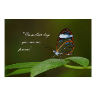 "On a Clear Day" Glasblutplakat Poster