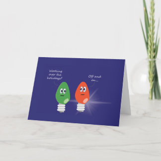 On and Off, Funny Christmas Card Einladung