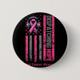 ON BACK Dispatcher Brustkrebsbewusstsein Pink Button