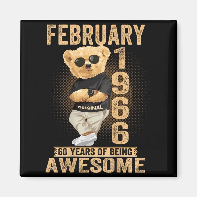 (on Back) February 1966 60th Birthday 60 Years Ted Magnet (Vorne)