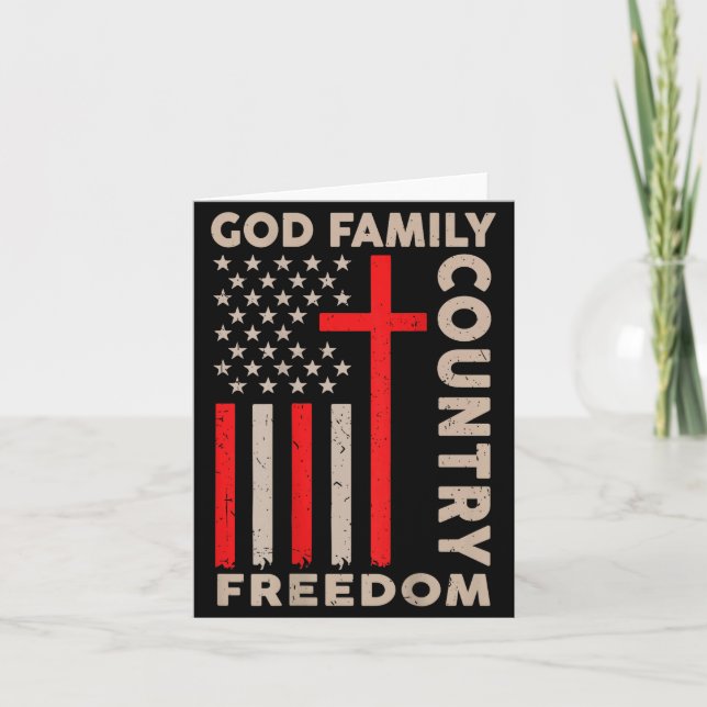 On-back God Family Country Dom Patriotic Christian Karte (Vorderseite)