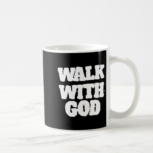 On Back Walk With Jesus God Christian Men Women Sa Kaffeetasse (Rechts)