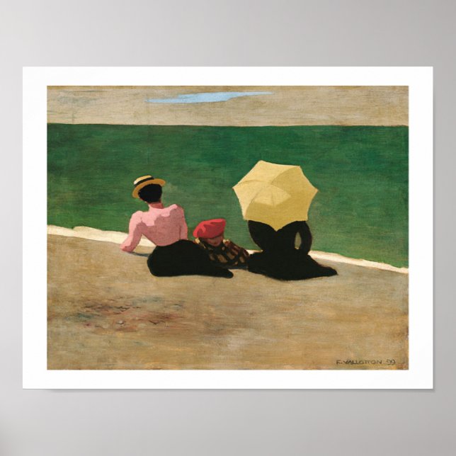 "On Beach" Künstler Félix Vallotton/ Poster (Vorne)