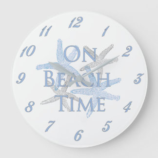 On Beach Time Große Wanduhr